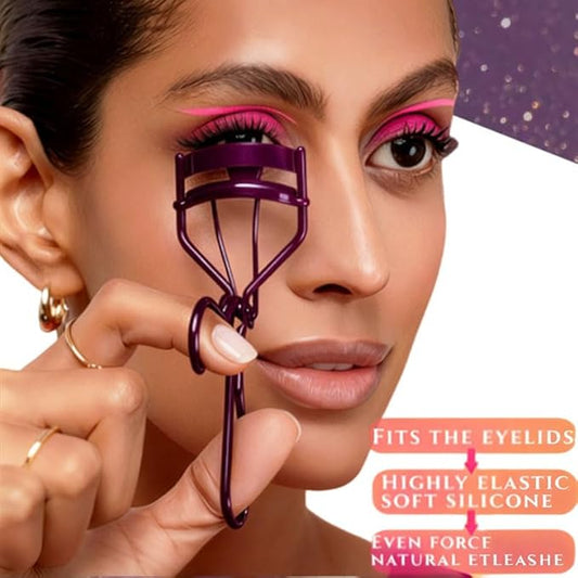Acavado Professional Eyelash Curler with Lash Comb – Award-Winning Design – Pinch-Free, Effortless Curl for a Lash-Lift Effect in Seconds, Perfect for Home or Travel, Purple