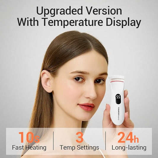 TOUCHBeauty Heated Eyelash Curler,Rechargeable Electric Eyelash Curler with LED Display,3-Level Adjustable Temperature,Rechargeable Natural Curling 24H Long Lasting for Women AG-2316