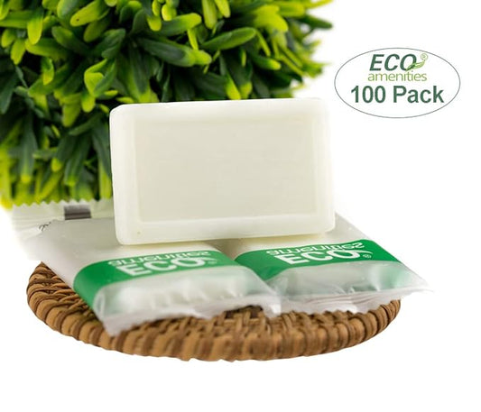 ECO amenities Bar Soap - Travel Essentials Bath Soap Bars - Hotel Amenity Bulk Set - Cruelty-Free & Individually Wrapped - 1 Oz Travel Pack