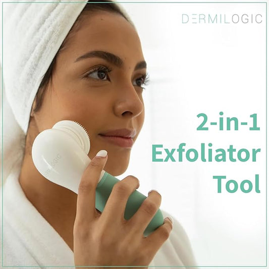 Advanced Facial Cleansing Brush, 2-in-1 Exfoliator Tool, Face Scrubber, Pore Cleaning Brush, Skin Care Device, Face Wash Brush, Facial Exfoliating Brush, Face Brush for Women and Men