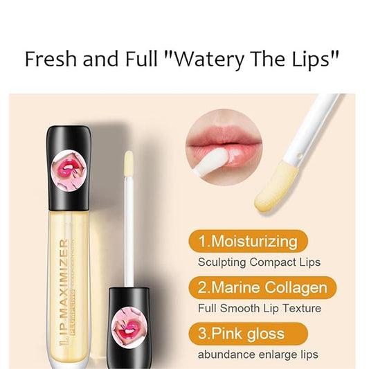Lip Plumper Gloss, Natural Lip Plumper, Enhancer and Make Fuller and Moisturizing, Beautiful Fuller, for Women Girls Care serum (1)