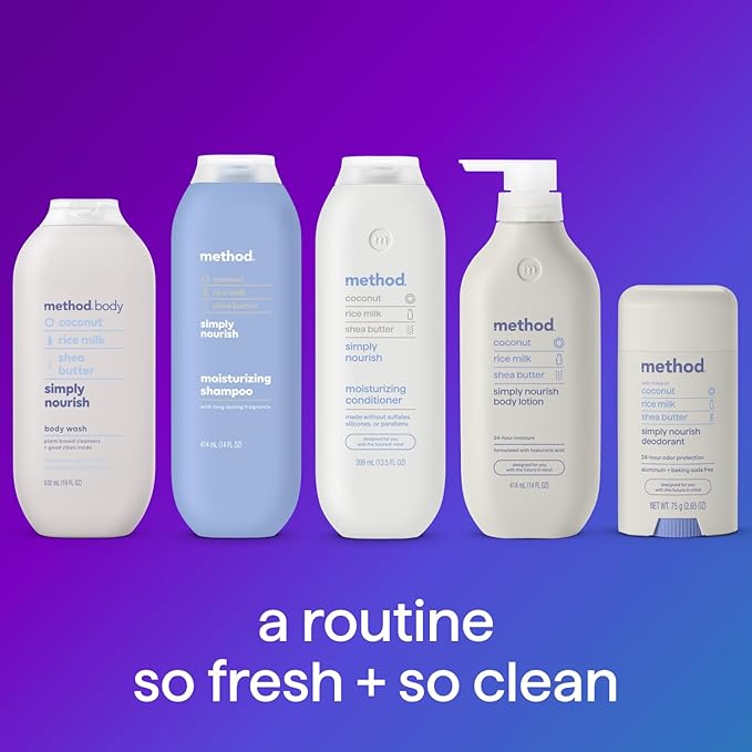 Method Body Wash, Simply Nourish, Paraben and Phthalate Free, 28 oz (Pack of 1)