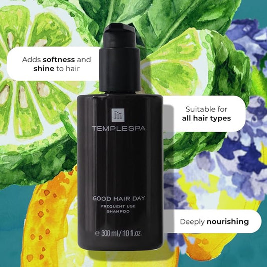 TEMPLESPA | TOP TO TOE SPA XL | Luxury Shower Gel, Shampoo, Conditioner and Calming Skin Balm Moisturiser, Natural Ingredients, Vegan 4 x 10 fl.oz.