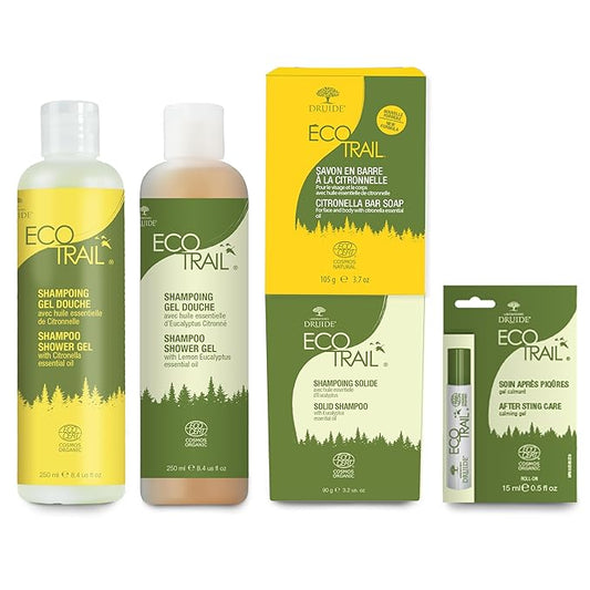 Citronella Shampoo & Shower Gel – Ecotrail 2-in-1 Shampoo And Shower Gel – Biodegradable & All-Natural – Purifying, Toning & Soothing Ingredients – 250 ml (8.4 oz) Lemongrass