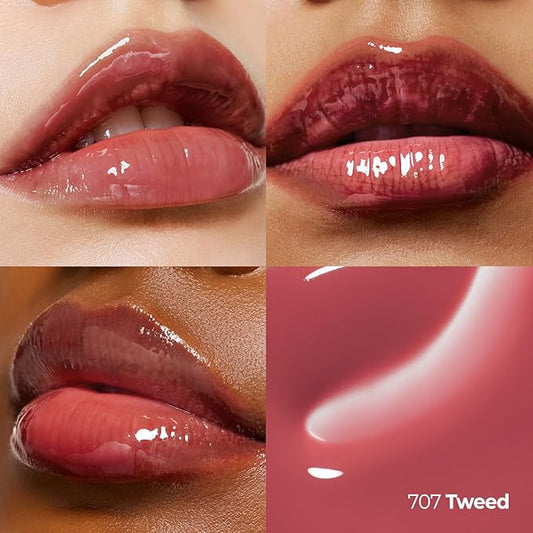 Laka Fruity Lip Glotioner, 10ml/0.33 fl.oz, Lip Gloss with High Shine Vivid Colors, Jelly tip for Hygienic & Easy Application, Plumping Conditioner, Vegan, K-Beauty (#707 Tweed)