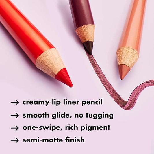 e.l.f. Cream Glide Lip Liner, Highly-Pigmented Pencil For Shaping & Sculpting Lips, Semi-Matte Finish, Vegan & Cruelty-Free, Mocha Move