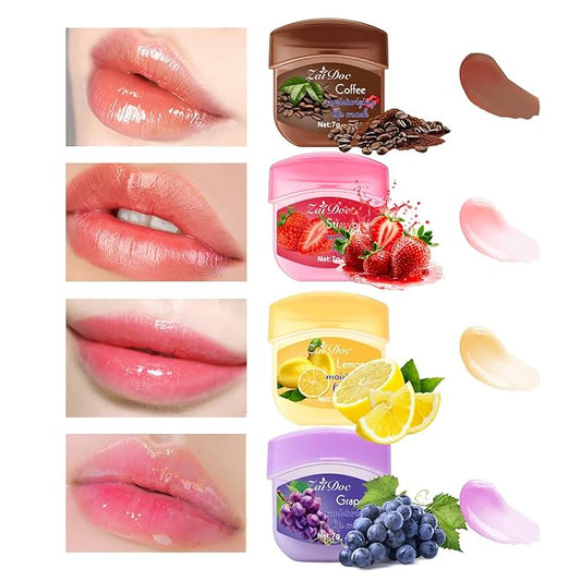 Lip Moisturizing 24 Set, Nourishing & Lip Balm Fruit Flavor Sets with Olive Oil, Peach & Jojoba Oil, Lip Care for Dry Peeling, Dull, Lip Lines, Moisturizing and Repairing Lipstick