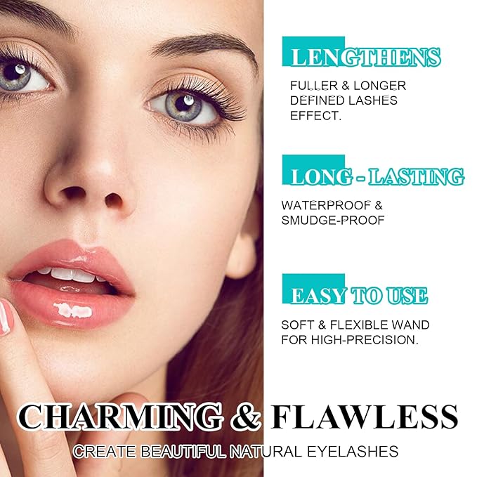 Tubing Mascara Black|mascara volume and length |Long-Wear Essence Mascaras, Smudge-Resistant Formula|Telescopic Mascara Waterproof for Fashion Makeup|Tubing Mascaras, Lift (Black, 1 pack)