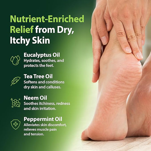 Derma-Nu Foot and Body Oil with Tea Tree Oil - Hydrating Foot Care and Foot Spa for Cracked Heel Repair - Soothes Dry, Irritated Skin and Foot Odor - (4oz)