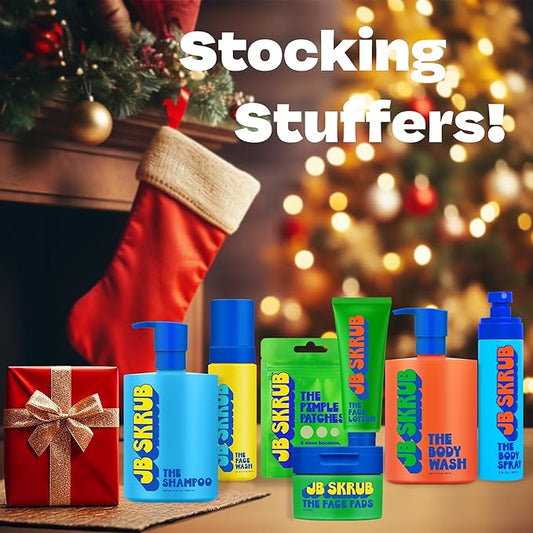 JB SKRUB The Junior Travel Trio - Complete Skin Care Set for Kids, Tweens & Teens: Hydrating Body Wash, Refreshing Body Spray, & Gentle Face Wash