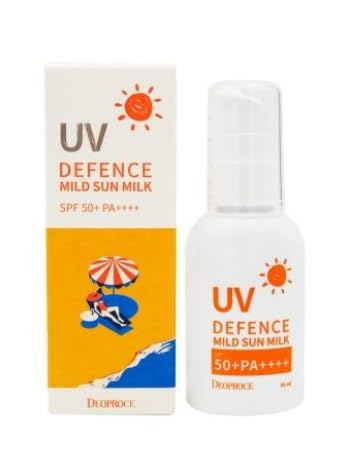 Deoproce UV Defence Mild Sun Milk SPF50+ PA++++ | Lightweight & Gentle Sun Protection | 55ml