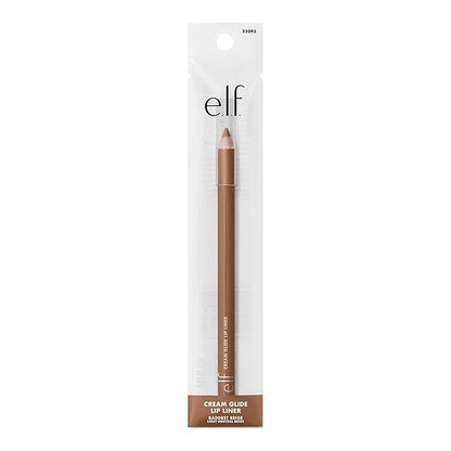 e.l.f. Cream Glide Lip Liner, Highly-Pigmented Pencil For Shaping & Sculpting Lips, Semi-Matte Finish, Vegan & Cruelty-Free, Baddest Beige
