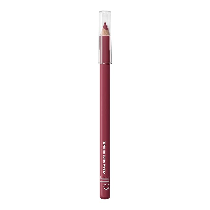 e.l.f. Cream Glide Lip Liner, Highly-Pigmented Pencil For Shaping & Sculpting Lips, Semi-Matte Finish, Vegan & Cruelty-Free, That Merlot Tho