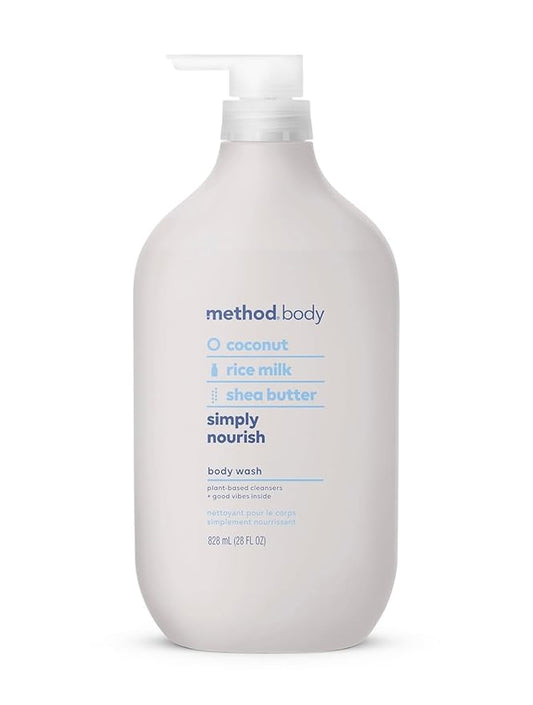 Method Body Wash, Simply Nourish, Paraben and Phthalate Free, 28 oz (Pack of 1)