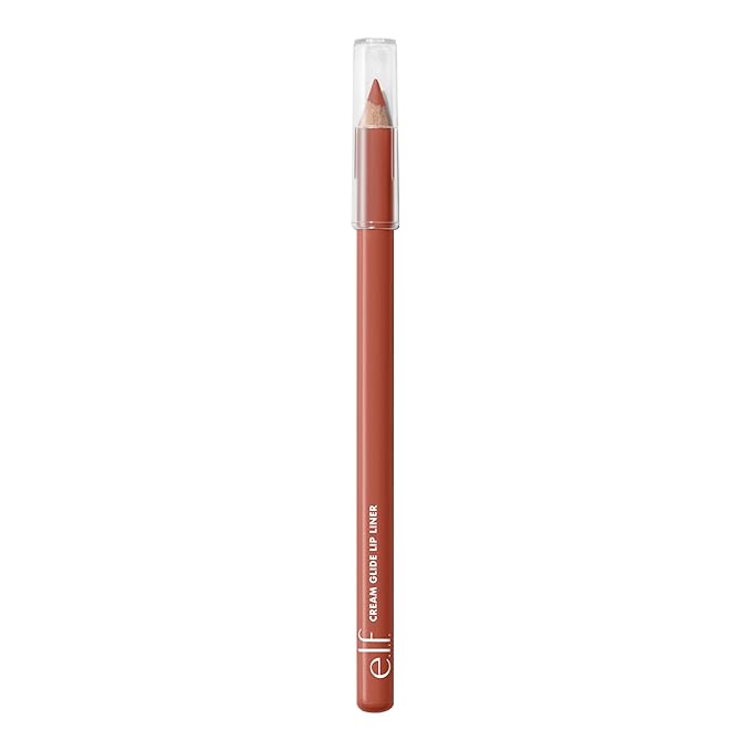 e.l.f. Cream Glide Lip Liner, Highly-Pigmented Pencil For Shaping & Sculpting Lips, Semi-Matte Finish, Vegan & Cruelty-Free, Cinnamatic