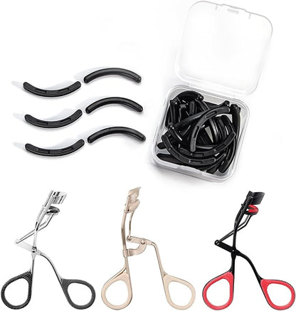 Eyelash Curler Refills Compatible with revlon,Eyelash Curler Pads 24PCS,Silicone Lash Curler Refill Pads Compatible with revlon (Black)
