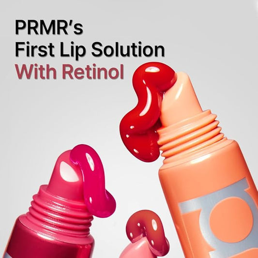 Primera Lip Retinol Serum Tube #Shy Red | Tinted Hydrating Lip Oil & Gloss, Korean Lip Stain made with Collagen, Long-lasting Plumping & Moisturizing Lip Care Serum (0.24 oz / 7g)