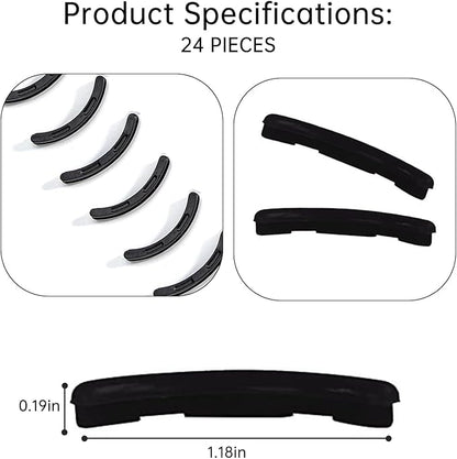 Eyelash Curler Refills Compatible with revlon,Eyelash Curler Pads 24PCS,Silicone Lash Curler Refill Pads Compatible with revlon (Black)