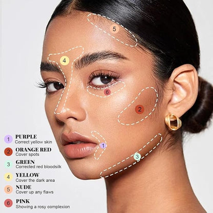 Under Eye Concealer for Women, 24 Hour Pink Full Coverage Brightening Concealer for Dark Circles Fine Lines Redness & Discoloration, Waterproof Foundation Color Corrector, 06