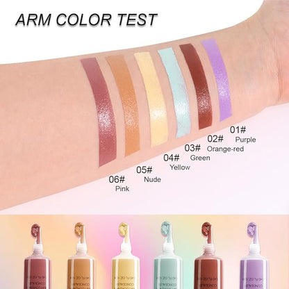 Under Eye Concealer for Women, 24 Hour Pink Full Coverage Brightening Concealer for Dark Circles Fine Lines Redness & Discoloration, Waterproof Foundation Color Corrector, 06