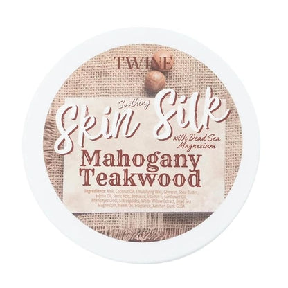 TWINE Skin Silk with Dead Sea Magnesium Mahogany Teakwood Body Butter 4oz