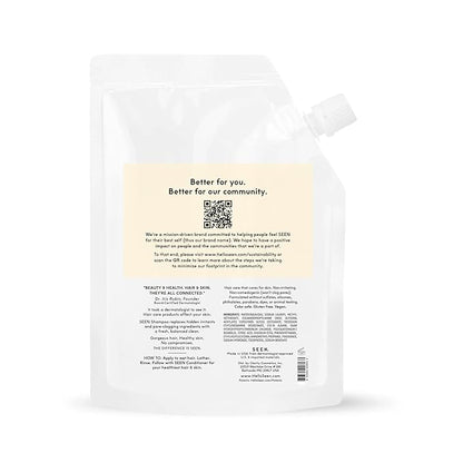 SEEN Shampoo Eco-Refill -Non-Comedogenic & Hair Shampoo- Dermatologist-Developed - Safe for Sensitive, Eczema & Acne Prone Skin