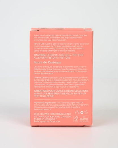 Bushbalm Ingrown Hair and Razor Bumps Routine - Moisturize and Soothe After Shave Skincare for Sensitive Areas - Includes Ingrown Hair Oil (30 ml) and Exfoliating Scrub (236 ml) - Watermelon Sugar