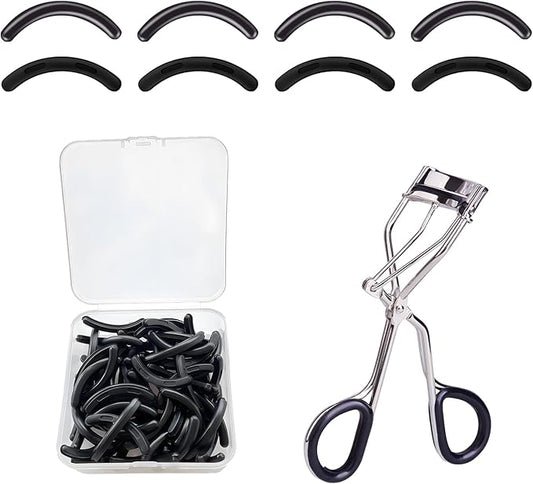 40 Pcs Eyelash Curler Refills, Silicone Eye Lash Curlers Refill Pads Compatible with Tweezerman Eyelash Curler