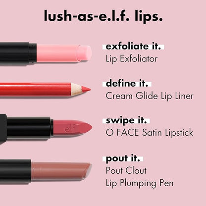 e.l.f. Cream Glide Lip Liner, Highly-Pigmented Pencil For Shaping & Sculpting Lips, Semi-Matte Finish, Vegan & Cruelty-Free, Baddest Beige