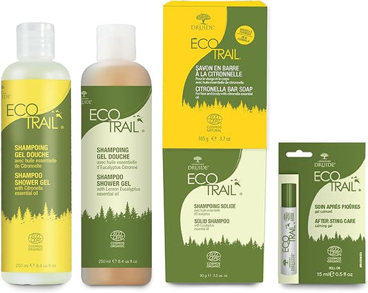 Ecotrail Shampoo & Shower Gel – 3-in-1 Face, Body & Hair Shampoo – Certified Organic, Ecological Cleansing Gel – 250 ml (8.4oz) Lemon Eucalyptus