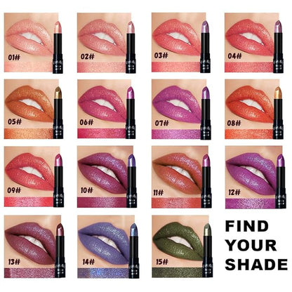 Bronze Brown Metallic Lipstick for Women,Lightweight Non-Drying Shimmer Frosted Lipsticks,Glitter Lip Gloss Stain Long Lasting Waterproof No Smudge Proof No Transfer 12 Hour,Cruelty-Free Makeup