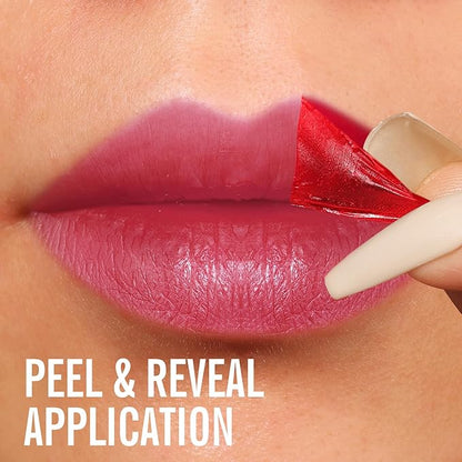 KIMUSE Tattoo Peel & Reveal Lip Stain, Waterproof Long Lasting Peel Off Lip Liner Tattoo, Non Stick Color Peel Off Mask Lip Gloss Makeup