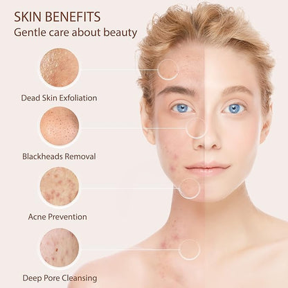 Facial Cleansing Brush Face Scrubber Exfoliating Cleaning Skin Care Cleanser Wash Women Girls Electric Beauty Powered Exfoliator Skincare Spin Tools Scrub Washer Self Care by VISOFO (Jade)