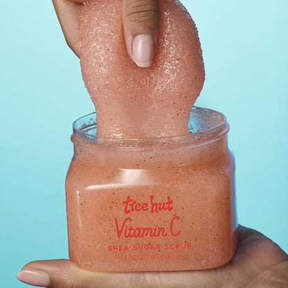 Tree Hut Vitamin C Shea Sugar Scrub, 18 oz, Ultra Hydrating and Exfoliating Scrub for Nourishing Essential Body Care