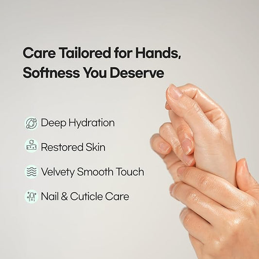 Epielle Nourishing Hand Mask 6 Pairs, Repair and Soften with Hemp & Rosemary Extract, Deep Moisturizing Gloves for Dry, Cracked Hands, Self Care Gifts for Women, Spa Kit, Stocking Stuffers