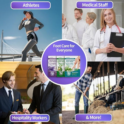 Moisturizing Foot Mask 5 Pack,Hydrating Foot Masks for Dry Cracked Feet,Moisturizing Socks Dry Skin Moisturizer for Soft and Smooth Touch Feet,Foot Care Spa Gifts for Women Men Stocking Stuffers