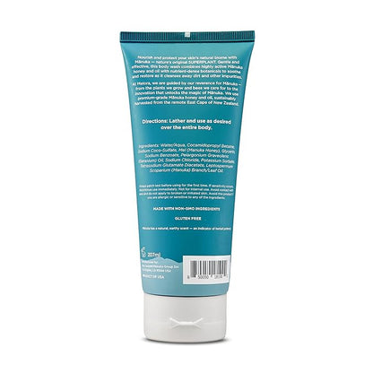 MELORA Manuka Honey Body Wash (7 Oz) - Moisturizing Skin Care Body Soap with Manuka Honey & Oil for Acne, Dry, or Sensitive Skin - Moisturizing Travel Size Shower Gel for Women & Men