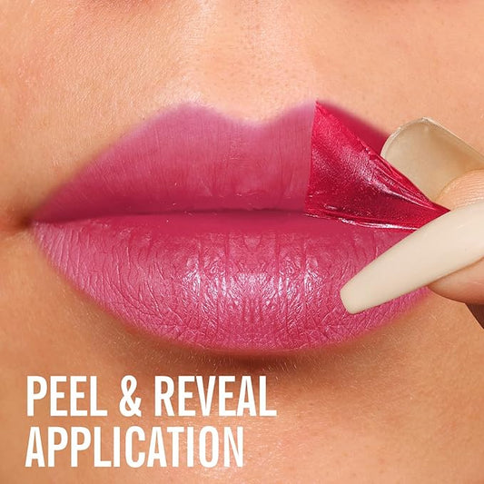 KIMUSE Tattoo Peel & Reveal Lip Stain, Waterproof Long Lasting Peel Off Lip Liner Tattoo, Non Stick Color Peel Off Mask Lip Gloss Makeup