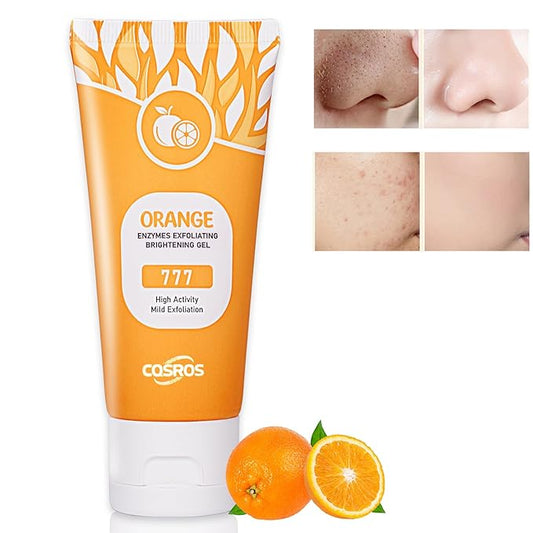 Orange Exfoliating Gel Scrub for Face and Body, Orange Peeling Gel, Deep Clean Pores, Remove Blackheads & Moisturize Skin, Orange Exfoliating Gel for All Types Skin (1PC)