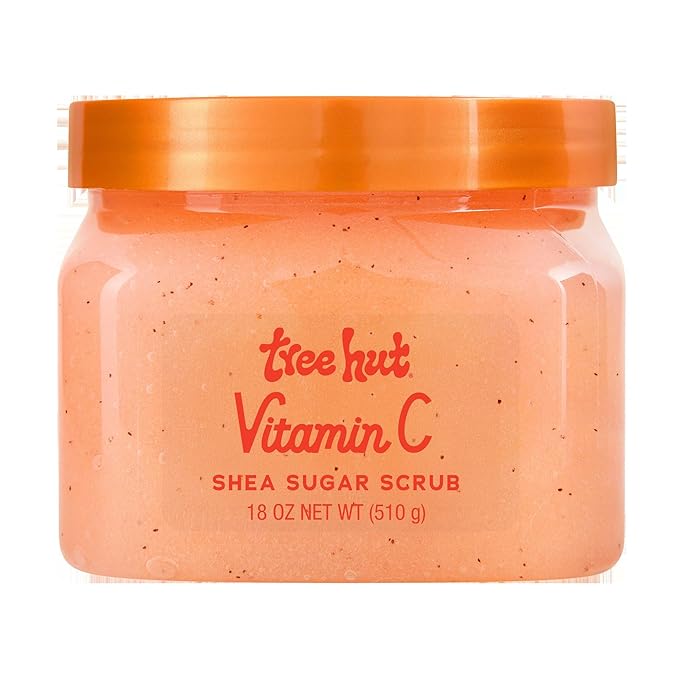 Tree Hut Vitamin C Shea Sugar Scrub, 18 oz, Ultra Hydrating and Exfoliating Scrub for Nourishing Essential Body Care