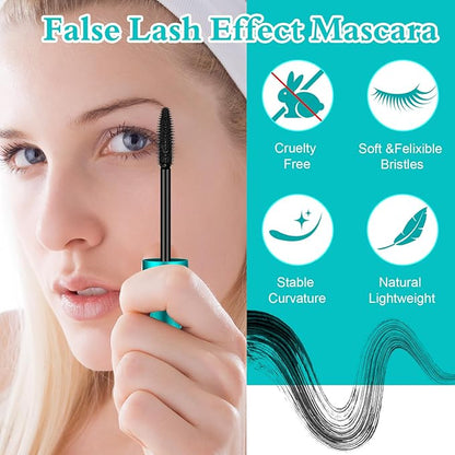 Tubing Mascara Black｜mascara volume and length ｜Long-Wear Essence Mascaras, Smudge-Resistant Formula｜Telescopic Mascara Waterproof for Fashion Makeup｜Tubing Mascaras, Lift (Black, 1 pack)