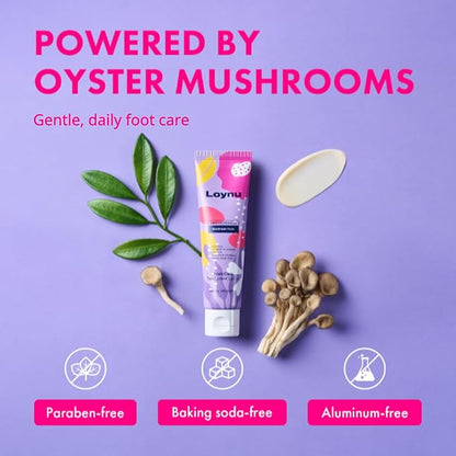 Foot Care Deodorant Lotion – Long-Lasting Odor Control & Deep Hydration, Neutralizes Foot Odor, Moisturizes Dry, Cracked Heels, Mushroom Extract Formula for Soft, Healthy-Feeling Feet, 1.76oz