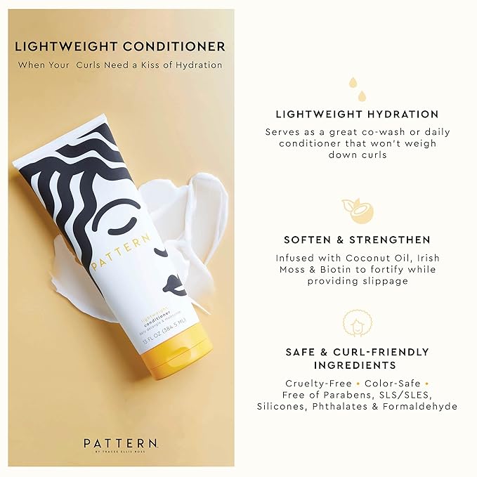 PATTERN Beauty by Tracee Ellis Ross Lightweight Conditioner and Co-Wash with Biotin for Curly & Fine Hair 3a-4c