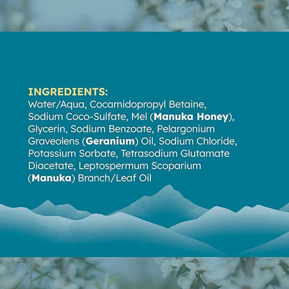 MELORA Manuka Honey Body Wash (7 Oz) - Moisturizing Skin Care Body Soap with Manuka Honey & Oil for Acne, Dry, or Sensitive Skin - Moisturizing Travel Size Shower Gel for Women & Men