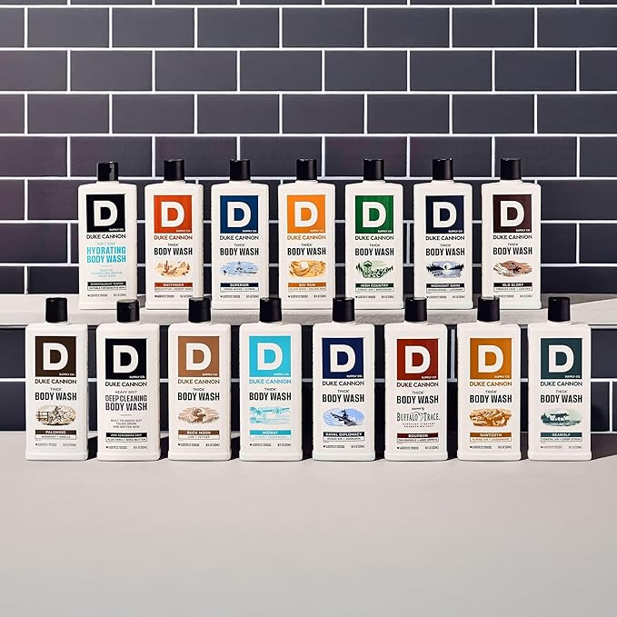 Duke Cannon Thick High Viscosity Body Wash - Wayfinder - Eucalyptus & Desert Sage Scent, 3X Thicker, Mineral-Enriched, Sulfate-Free, 17.5 oz (3-Pack)