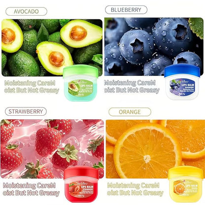 24 Packs Fruit Flavored Lip Balm set, Nourishing & Lip Balm Fruit Sets with Olive Oil, Peach, Jojoba Oil, Lip Care for Dry Peeling, Dull, Lip Lines, Moisturizing and Repairing Lipstick, 0.2oz