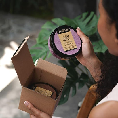 Bali Soap - Musky Vanilla & Creamy Chocolate - Mix Set of 2 - Nourishing and Extra Moisturizing Body Butter For Dry Skin - Enriched with Cocoa Butter, Olive Oil, Aloe Vera and Vitamin E - 7 oz each