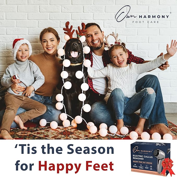 Electric Foot Callus Remover with Vacuum - Own Harmony Professional Pedicure Tools Kit for Powerful Pedi Feet Care Vac, Electronic Foot File CR2100, Best for Hard, Dry, Cracked, Dead Skin (3 Rollers)