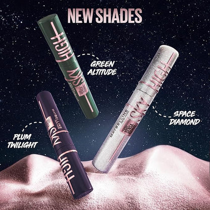 Maybelline Lash Sensational Sky High Washable Mascara Makeup, Volumizing, Lengthening, Defining, Curling, Multiplying, Buildable Formula, Blackest Black, 1 Count